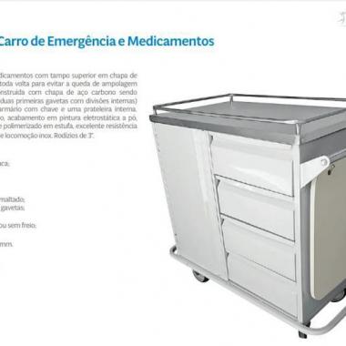 Modelo MD079A Carrinho de Emergência e Medicamentos